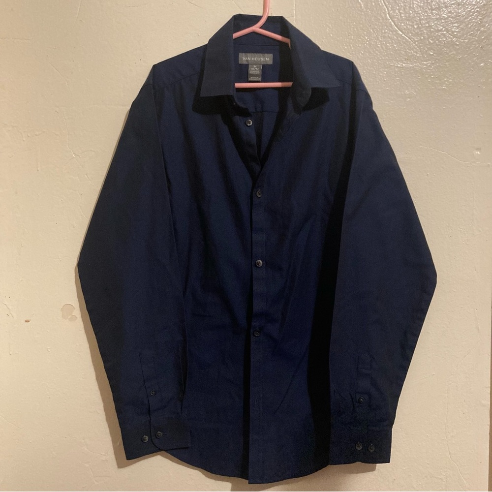 Van Heusen Boys Point Collar Long Sleeve Shirt Size M (10/12)